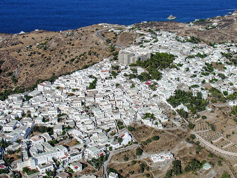 The Historic Centre (Chorá) with the Monastery of Saint-John the Theologian and the Cave of the Apocalypse on the Island of Pátmos（Greece）